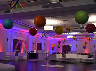 Bat Mitzvah Dance Floor Ceiling Balloons by EYe Candy Balloons