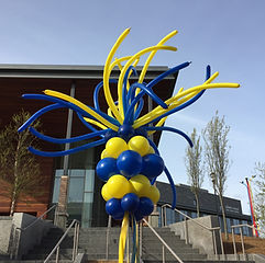 Party Poles Balloon Columns at SNHU Graduation by Eye Candy Balloons