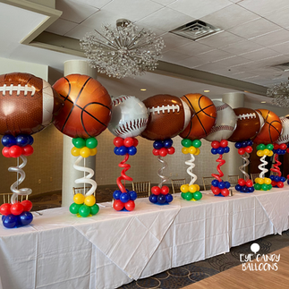 Sports Balloon Centerpieces by Eye Candy Balloons New Hampshire
