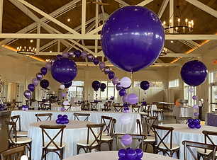 Purple Grand Centerpieces by Eye Candy Balloons