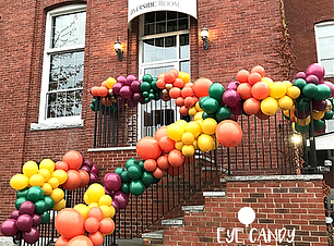 Riverside Room Fall Balloon Decorations by Eye Candy Balloons